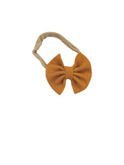 Textured Mustard Nylon Bow