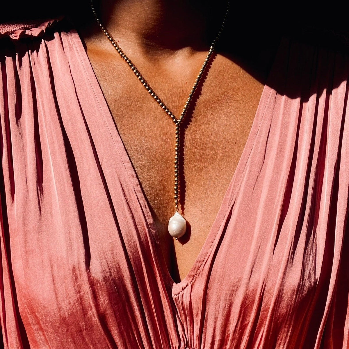 Le Catch X Oiya 2.0: Freshwater Baroque Pearl Beaded Necklace