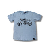 Vintage Moto Tee // Denim Blue