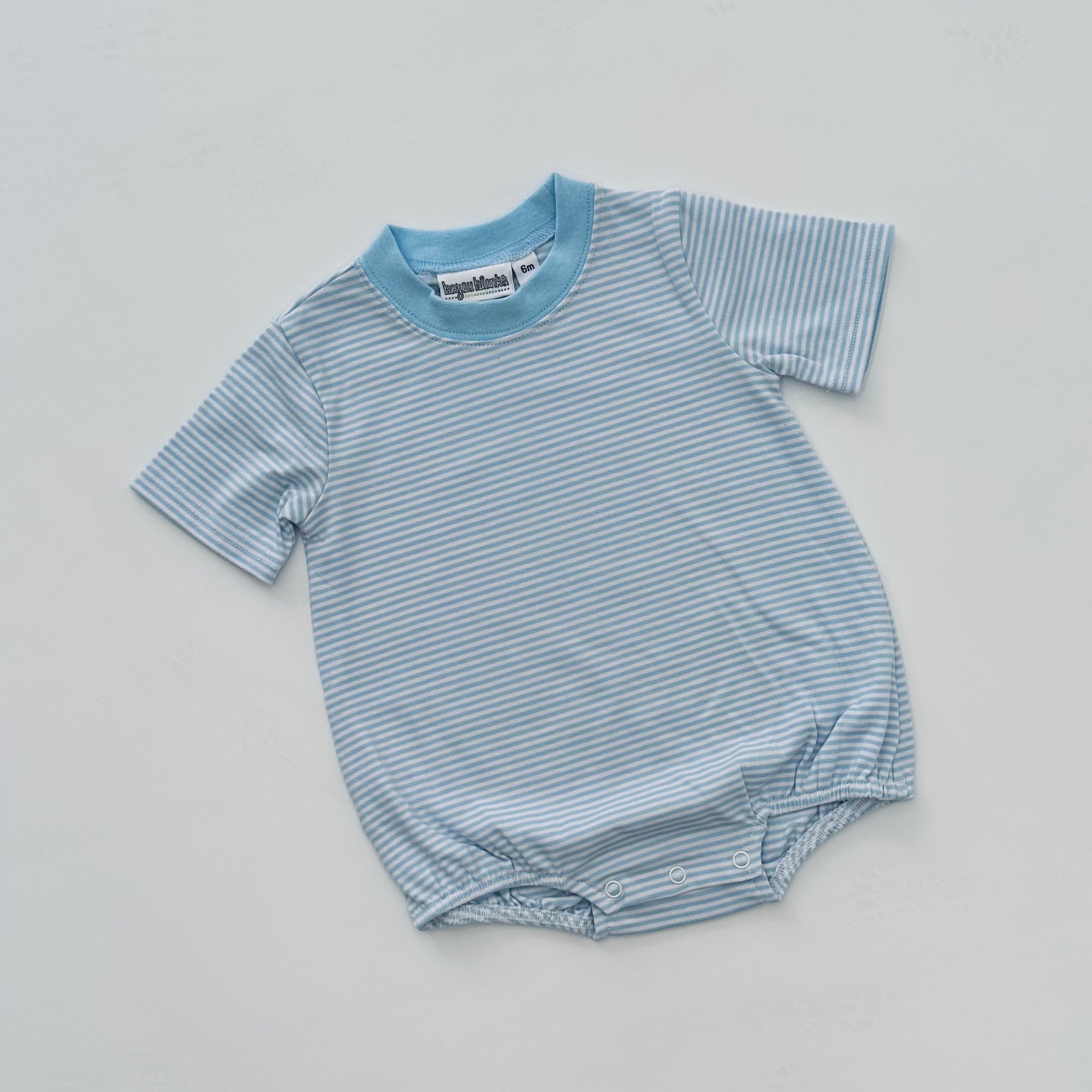 Knit Stripe Short Sleeve T-shirt Bubble - Pastel Colors