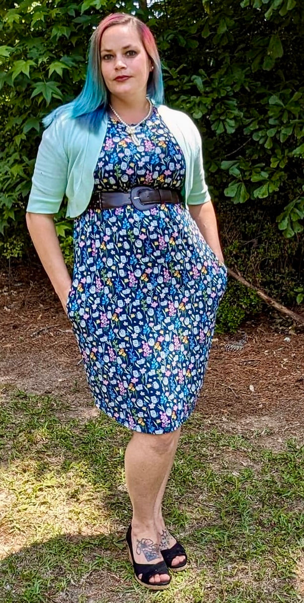 Clawed Meownet Floral Cats Adult Bamboo Sleep Shirt