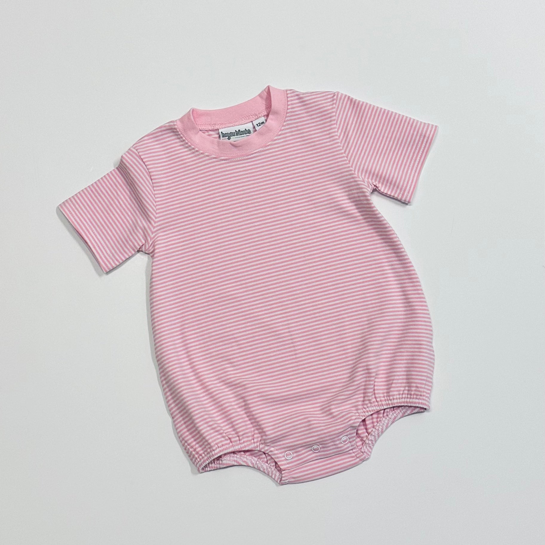 Knit Stripe Short Sleeve T-shirt Bubble - Pastel Colors