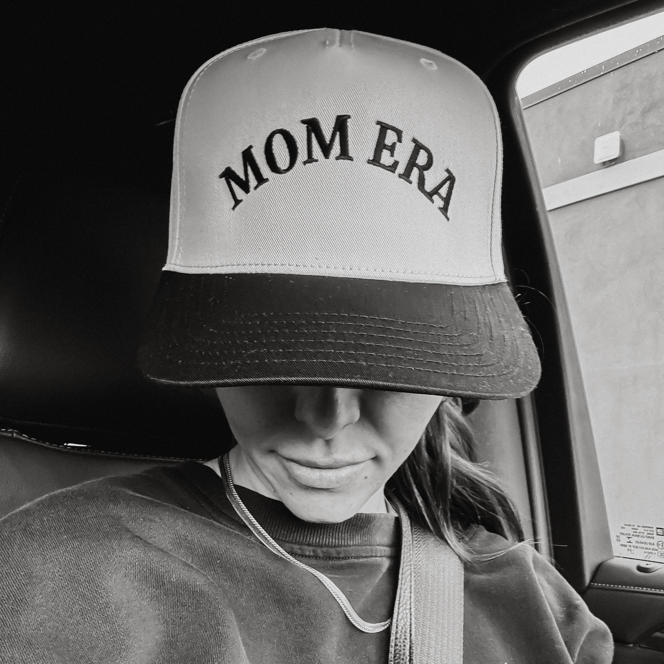Mom Era Cap // Black & Cream