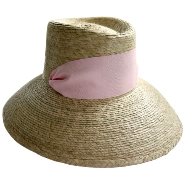 Wildflower Sun Hat - Light Pink Wide & Short Grosgrain Ribbon