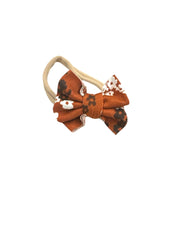 October Floral Nylon Bow