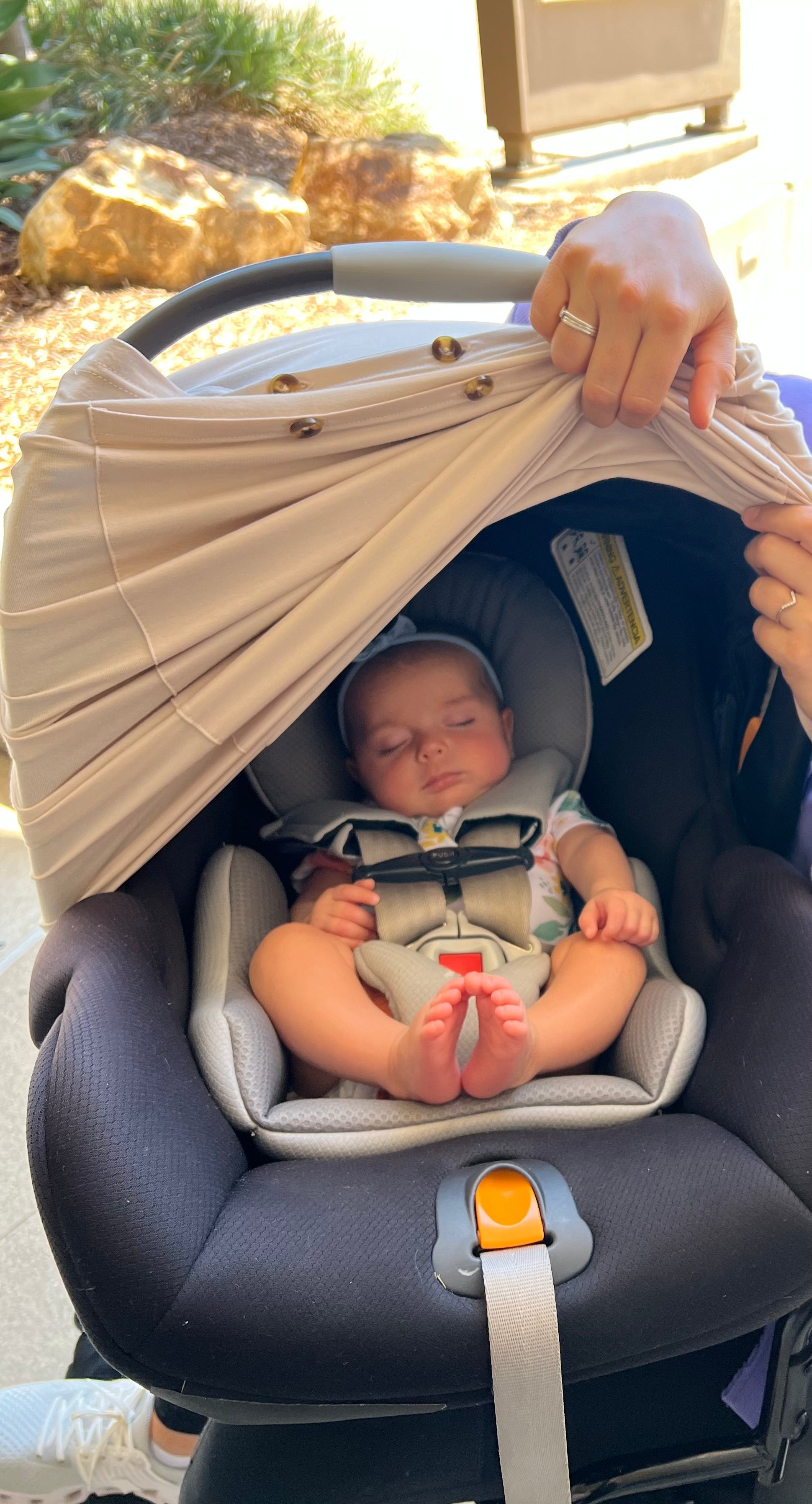 ® Luxe Bamboo Multi-use Antimicrobial Air Filtering Infant Cover Tan Sand