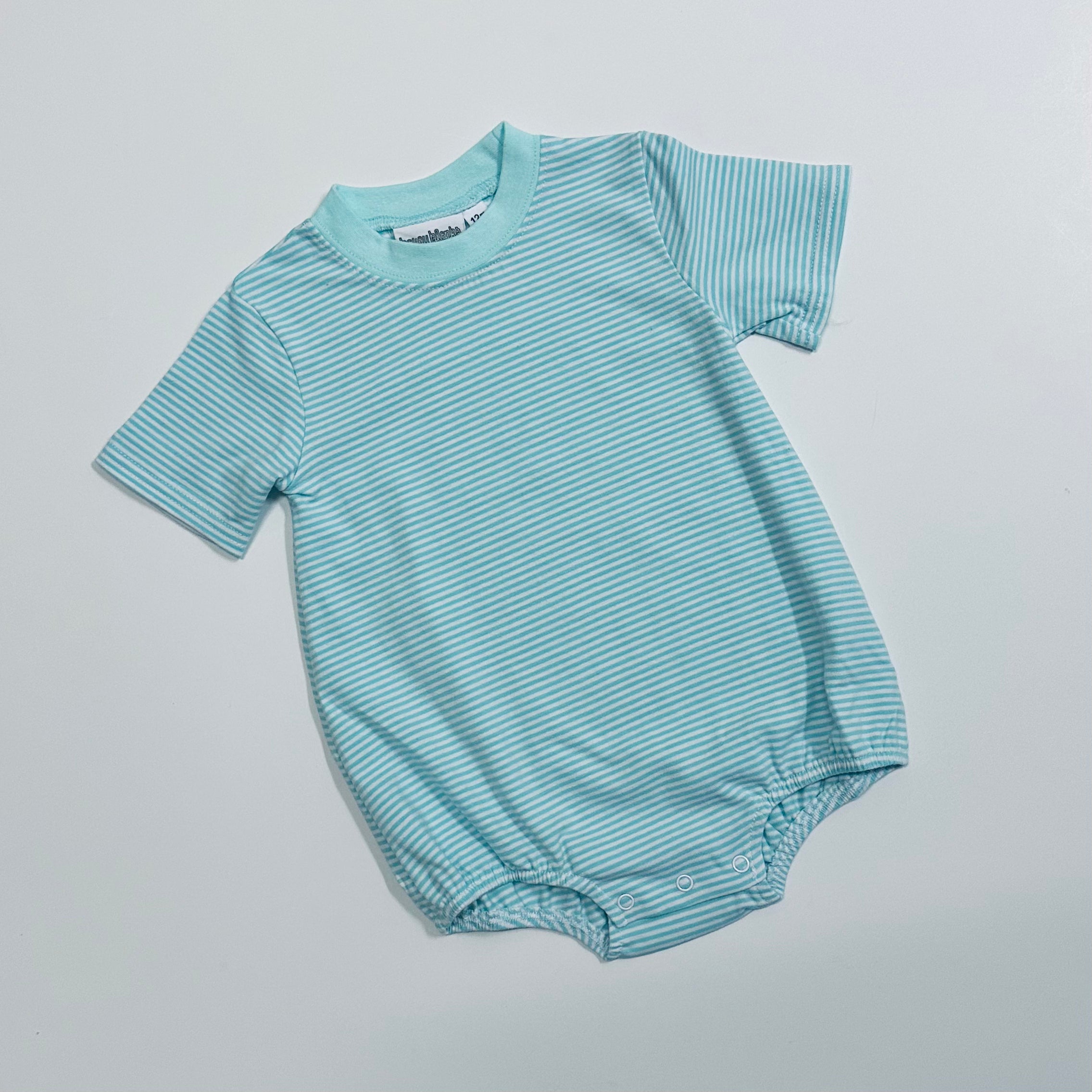 Knit Stripe Short Sleeve T-shirt Bubble - Pastel Colors