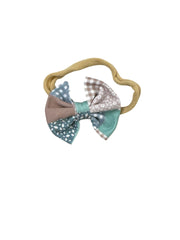 Patchwork Nylon Bow
