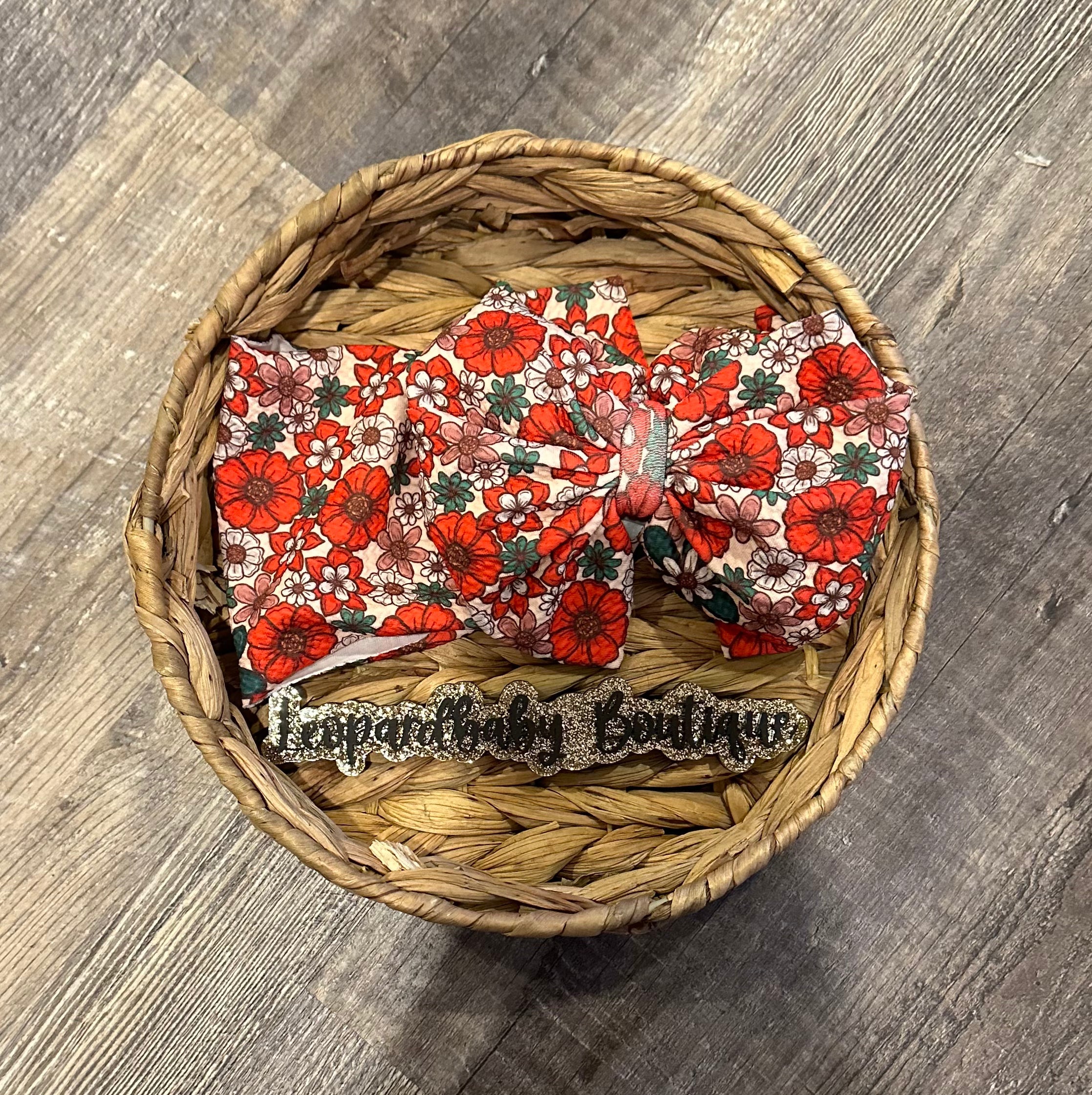 Christmas Floral Messy Wrap