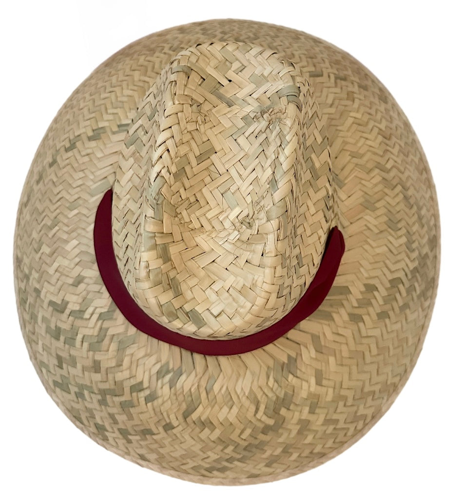 Begonia Sun Hat - Maroon Wide & Short Grosgrain Ribbon