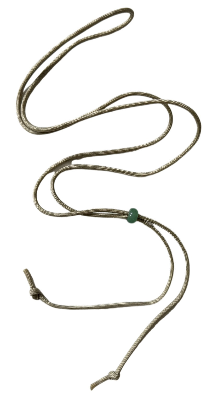 Thin Cord Lanyard With Gemstone Toggle