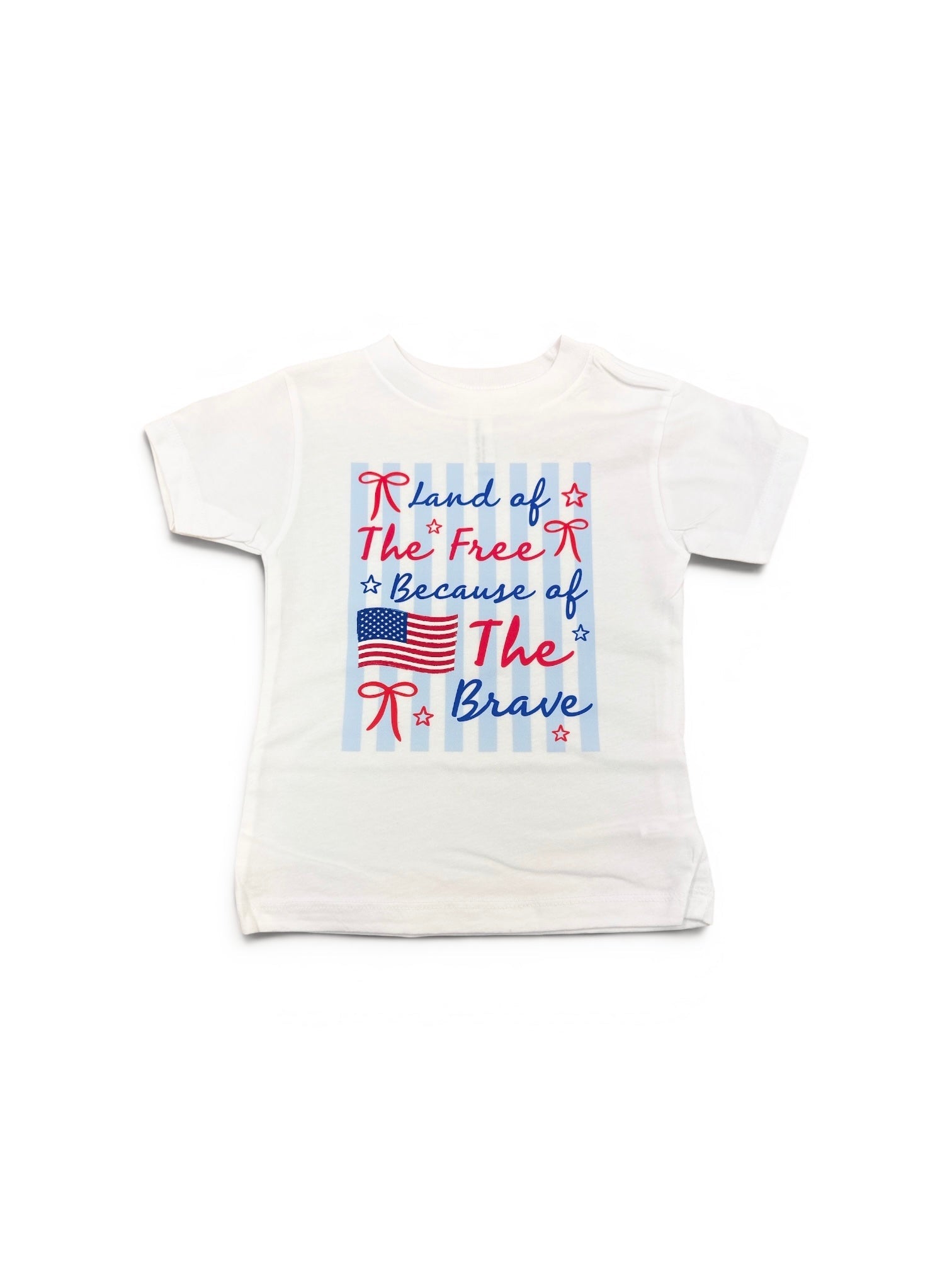 Land Of The Free Because Of The Brave • Toddler Tee