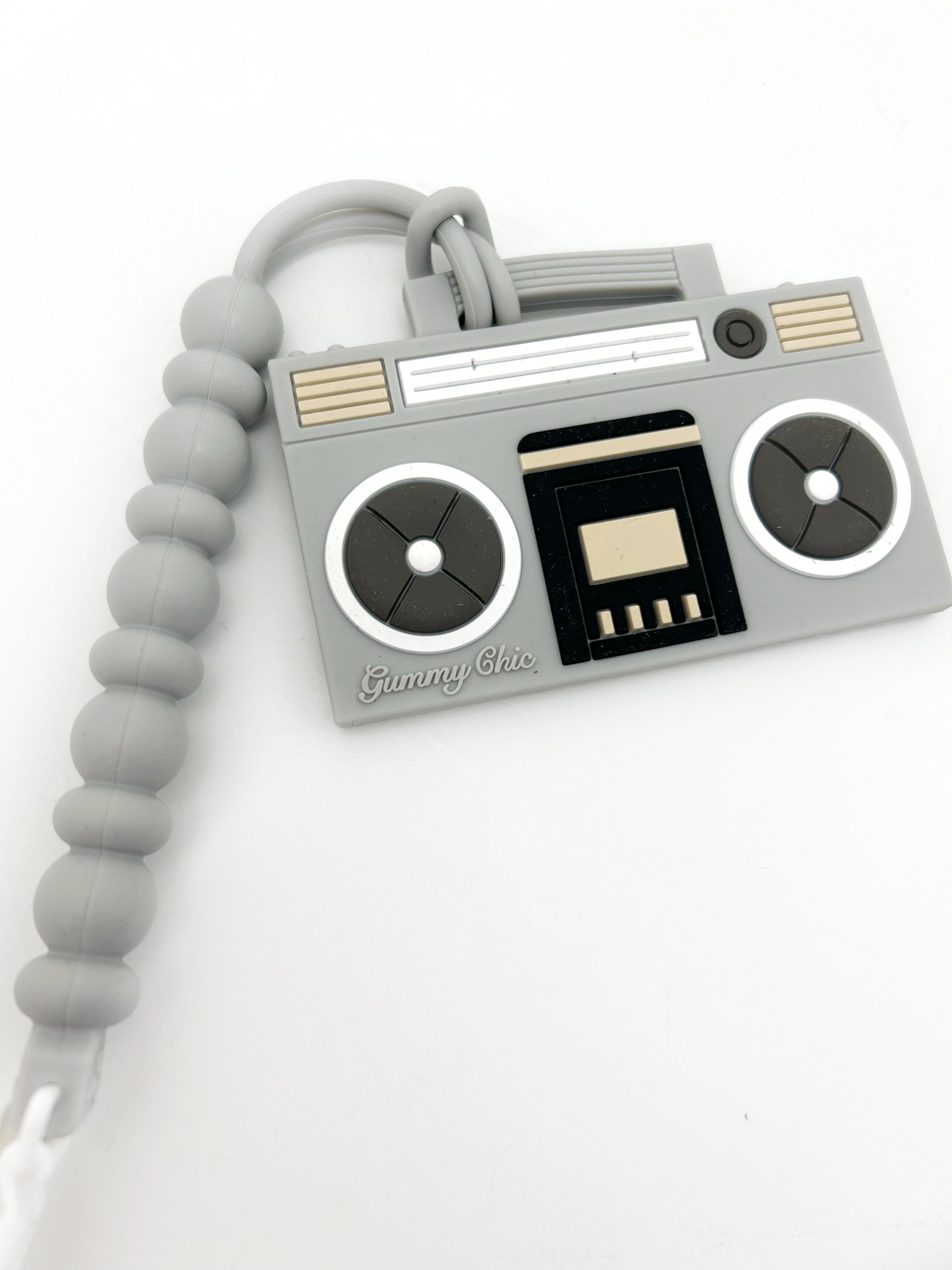 Boom Box Teether Silicone Clip On Teether