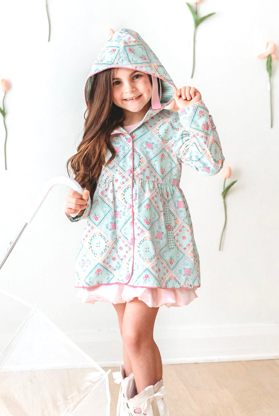 *preorder* Petal Patchwork Raincoat