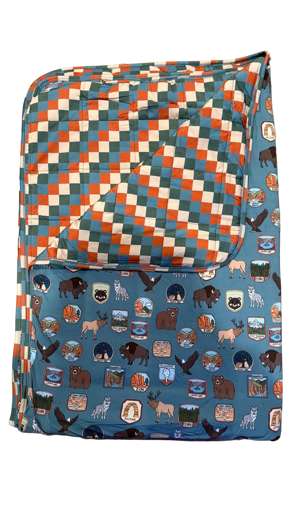 National Parks Adventure Adult Bamboo Blanket – Reversible 85x65 | 2.0 Tog