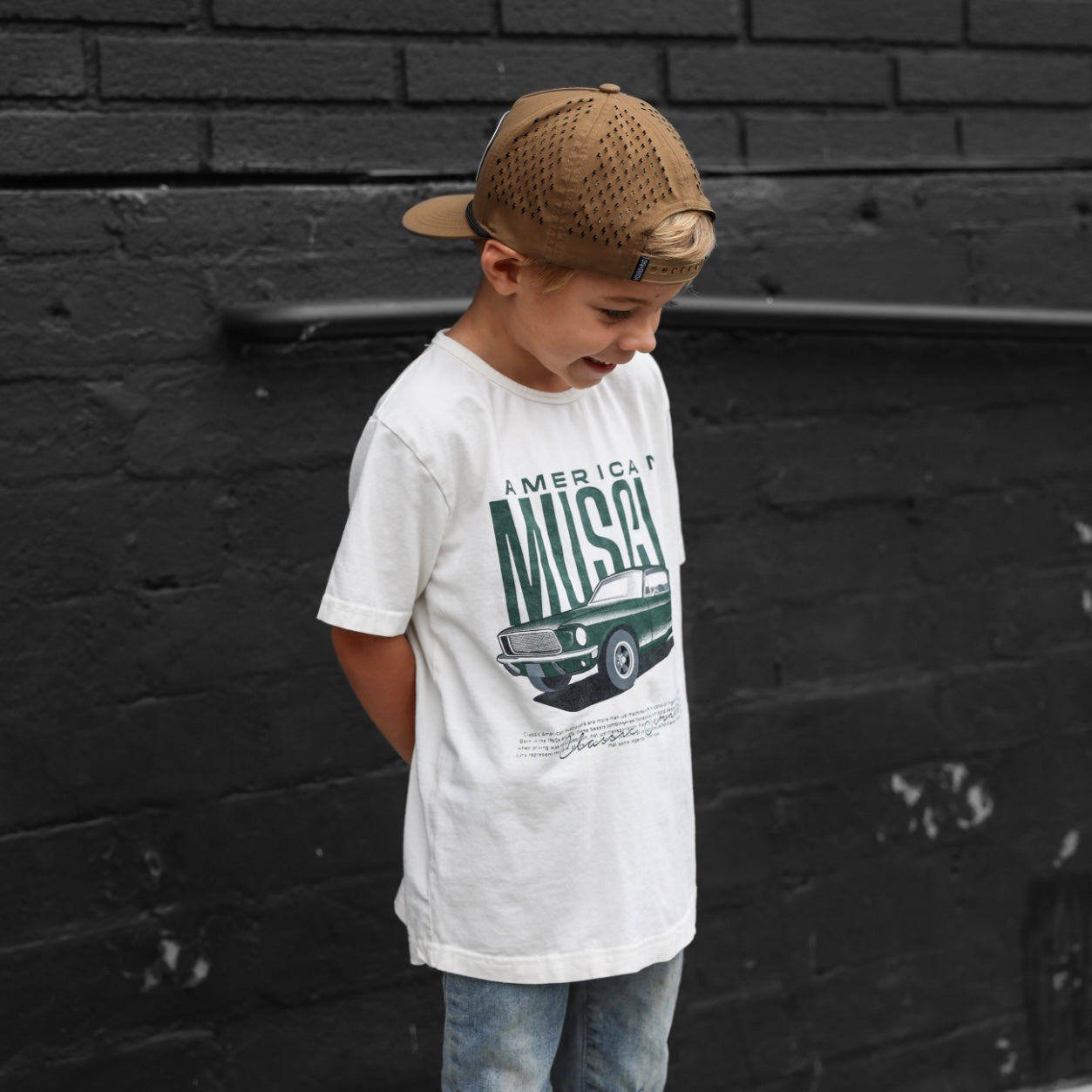 American Muscle Car Acid Wash Tee