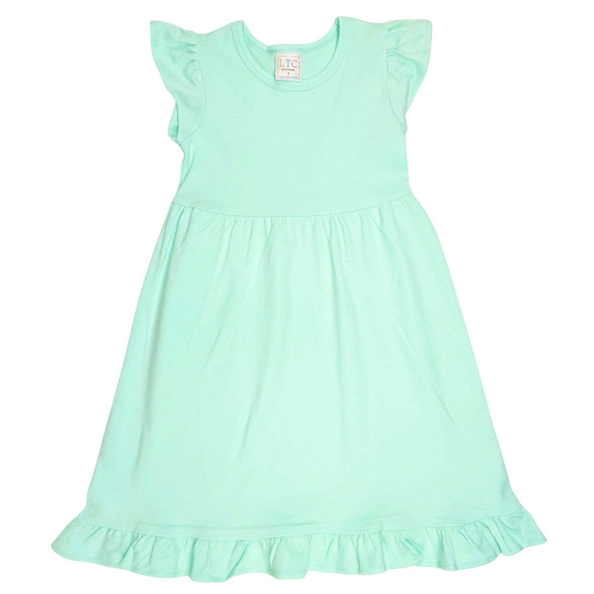 Girls Ruffle Flutter Sleeve Dress