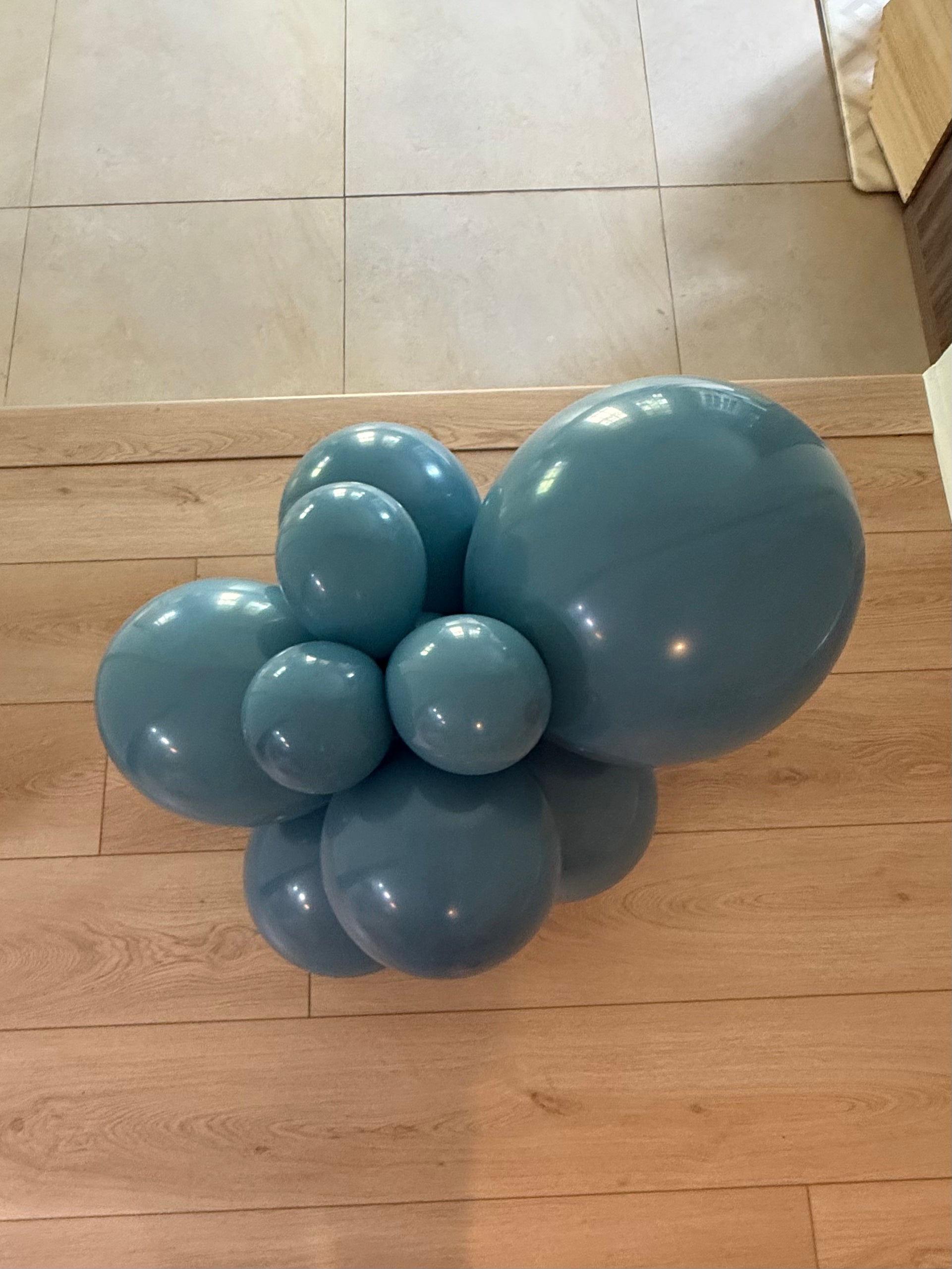 Premium Slate Blue Latex Balloon Cluster (5", 11” And 17”)