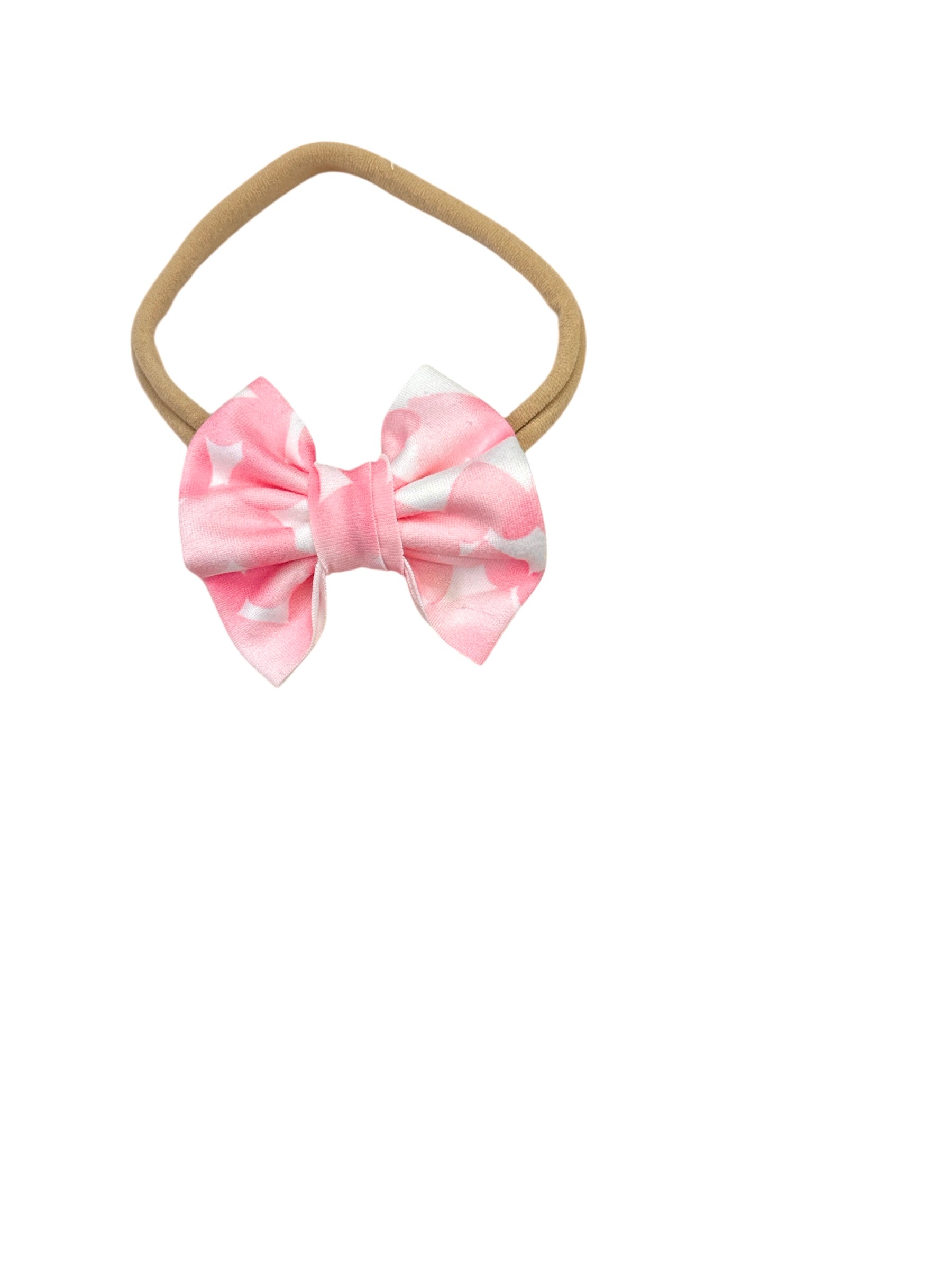 Watercolor Hearts Nylon Bow
