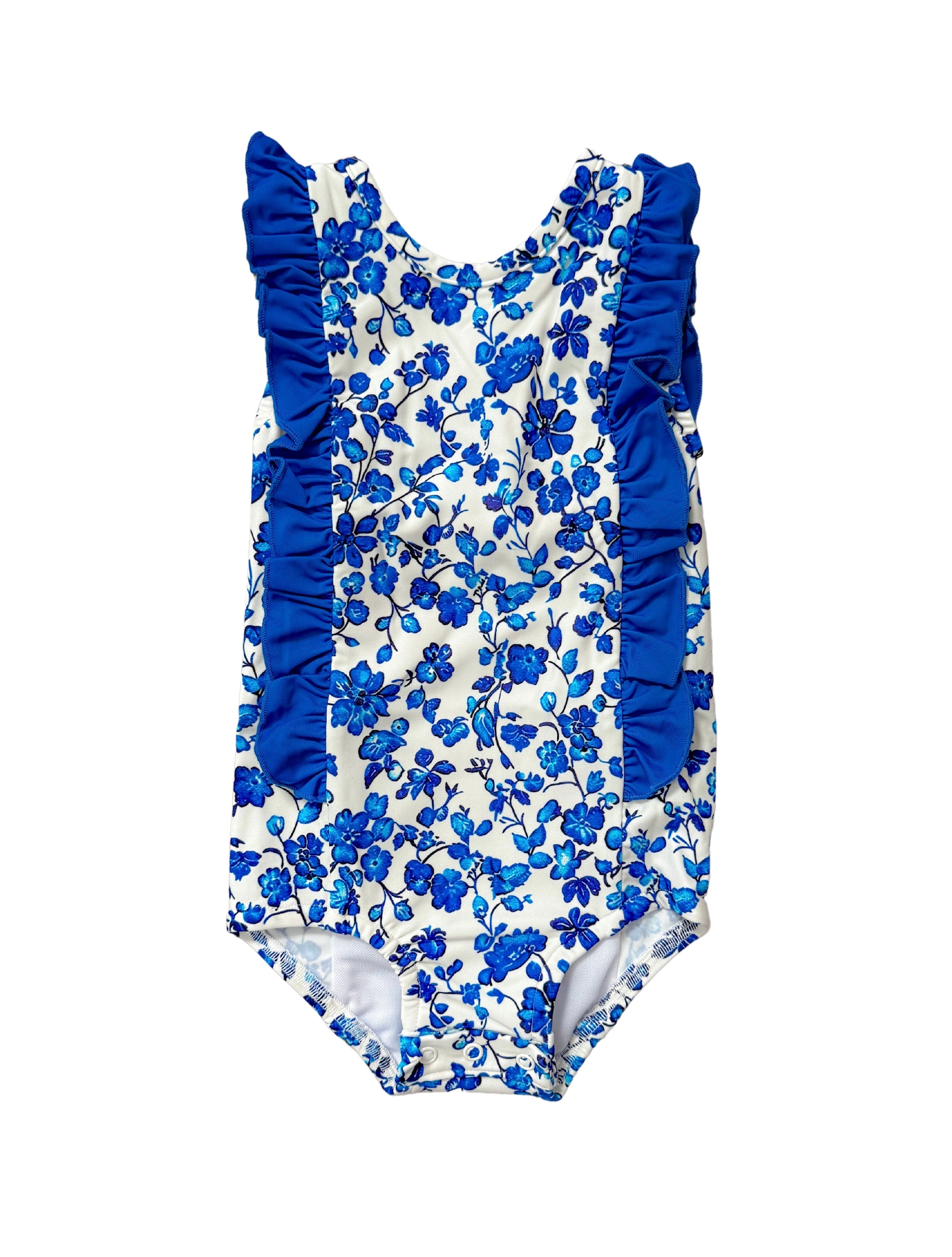 Dainty Blue One Piece Swimsuit