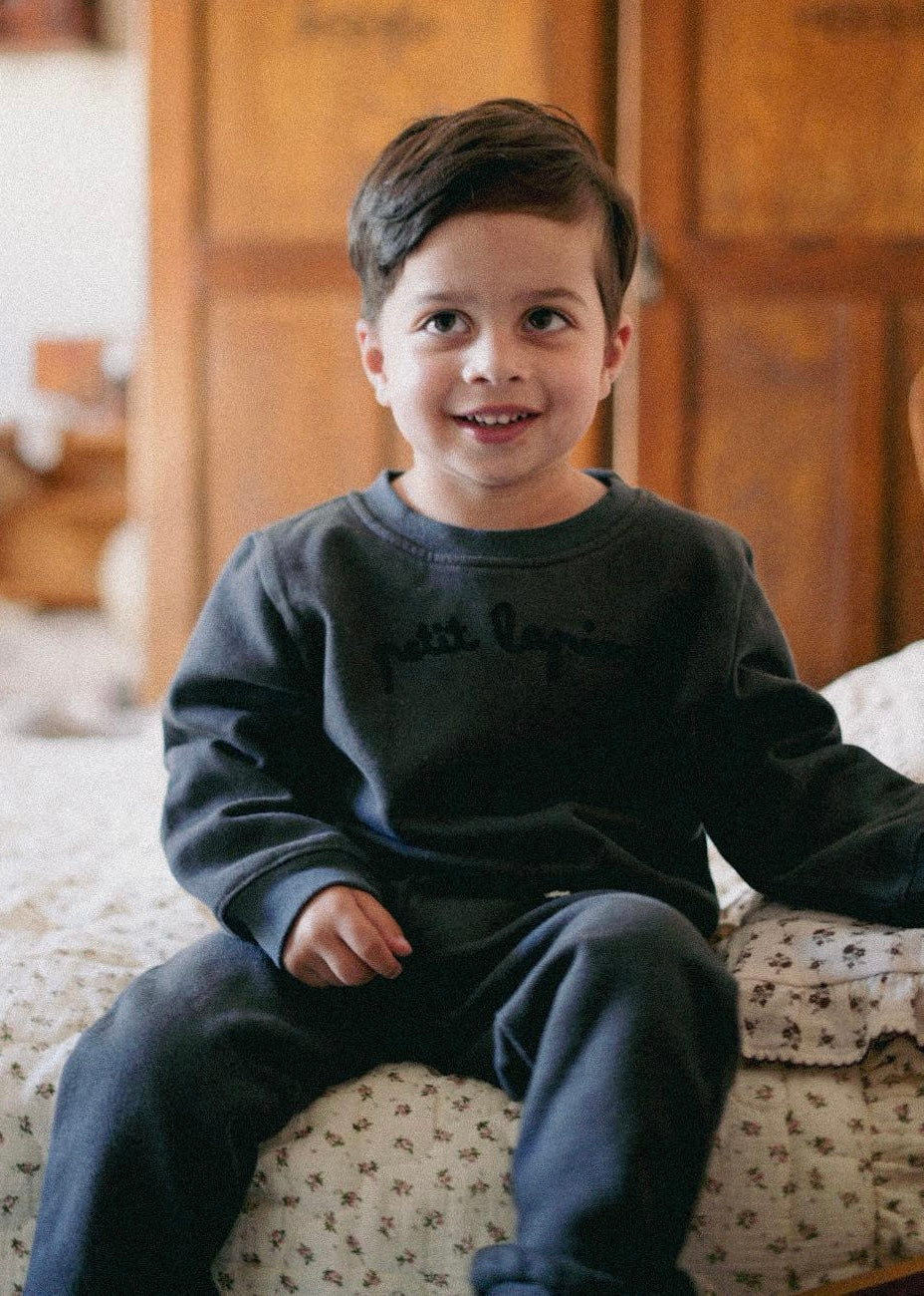 Finley | Cotton Fleece Sweatsuit Set | Petit Lapin | Midnight