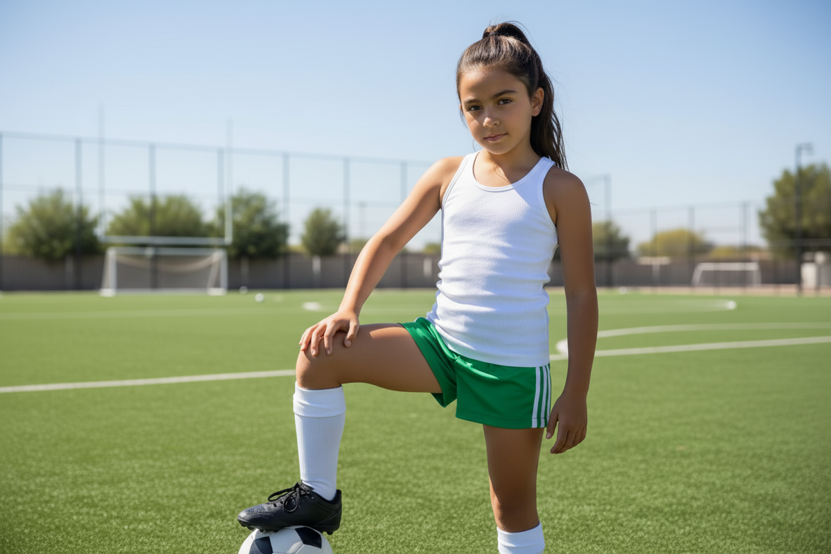 Tweenstyle By Stoopher - Green/white Lightweight Track Shorts