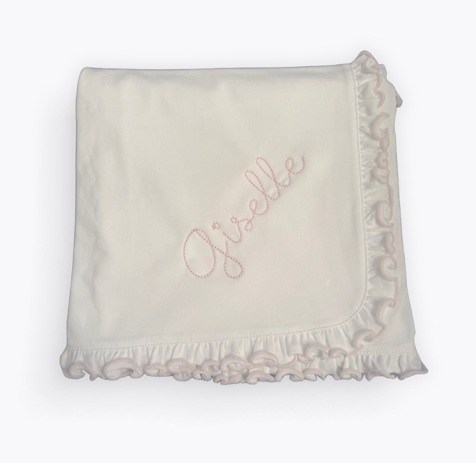 Personalized Ruffle Blanket