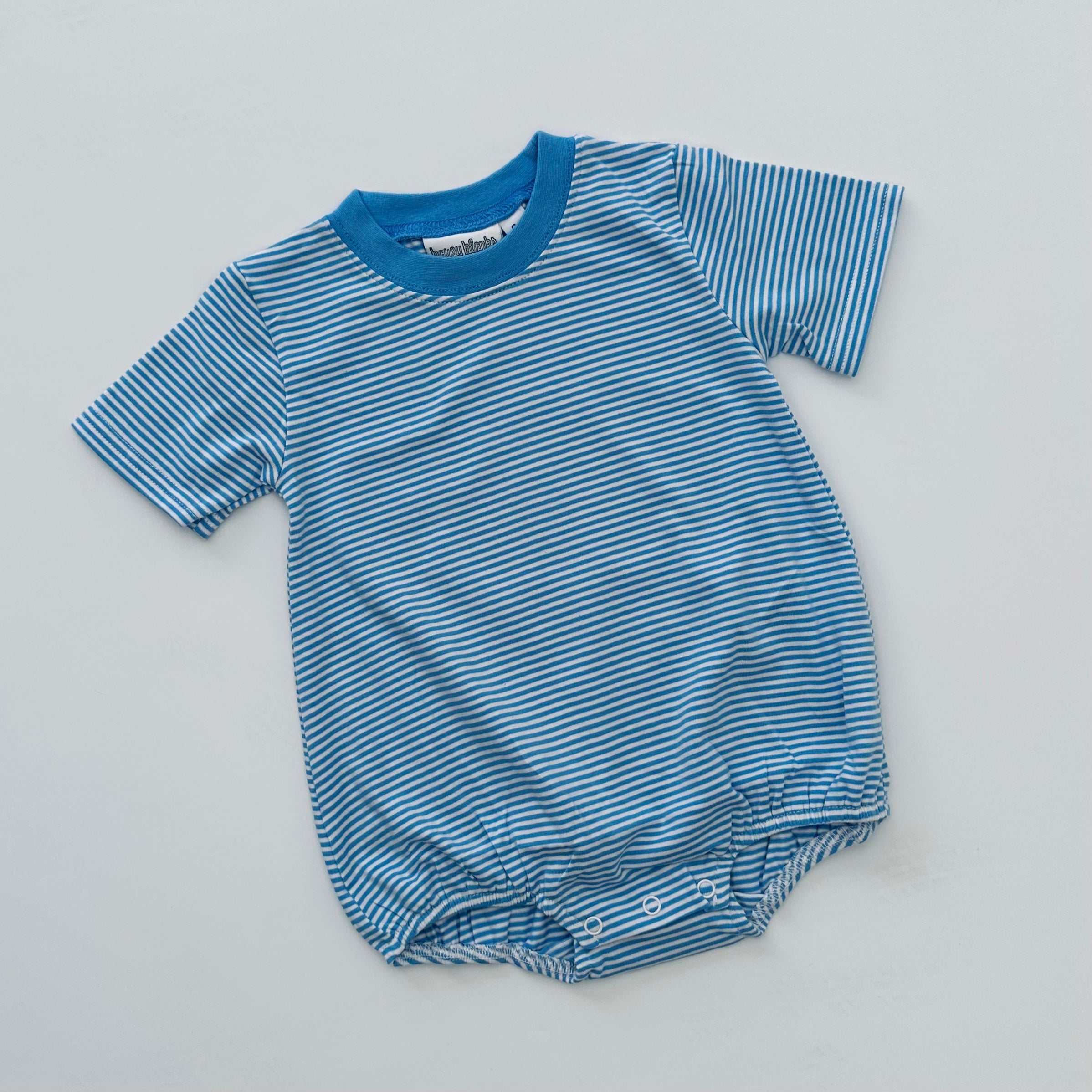 Knit Stripe Short Sleeve T-shirt Bubble - Pastel Colors