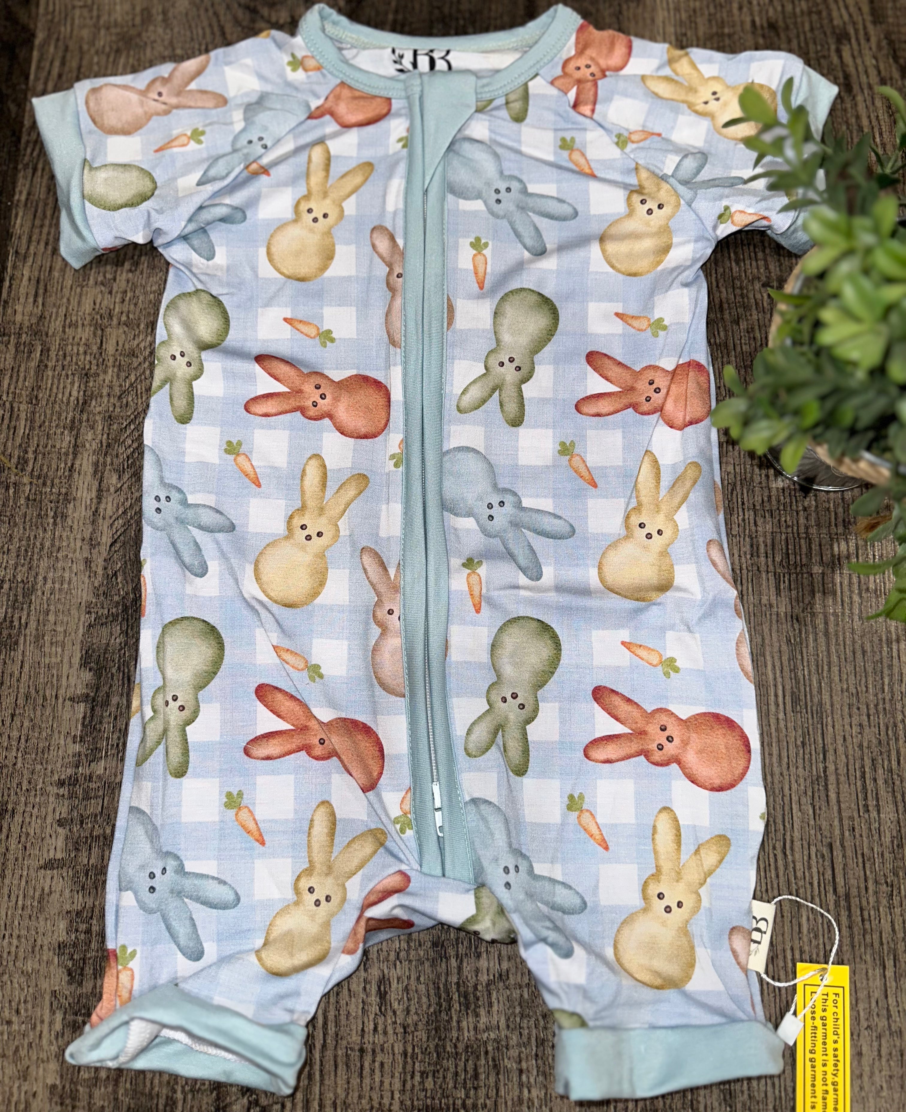 Plaid Easter Bamboo Romper