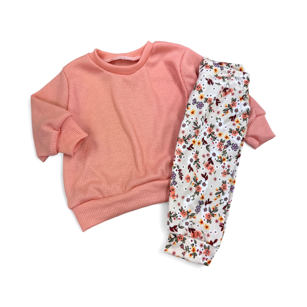 Peach Thermal Oversized Sweater