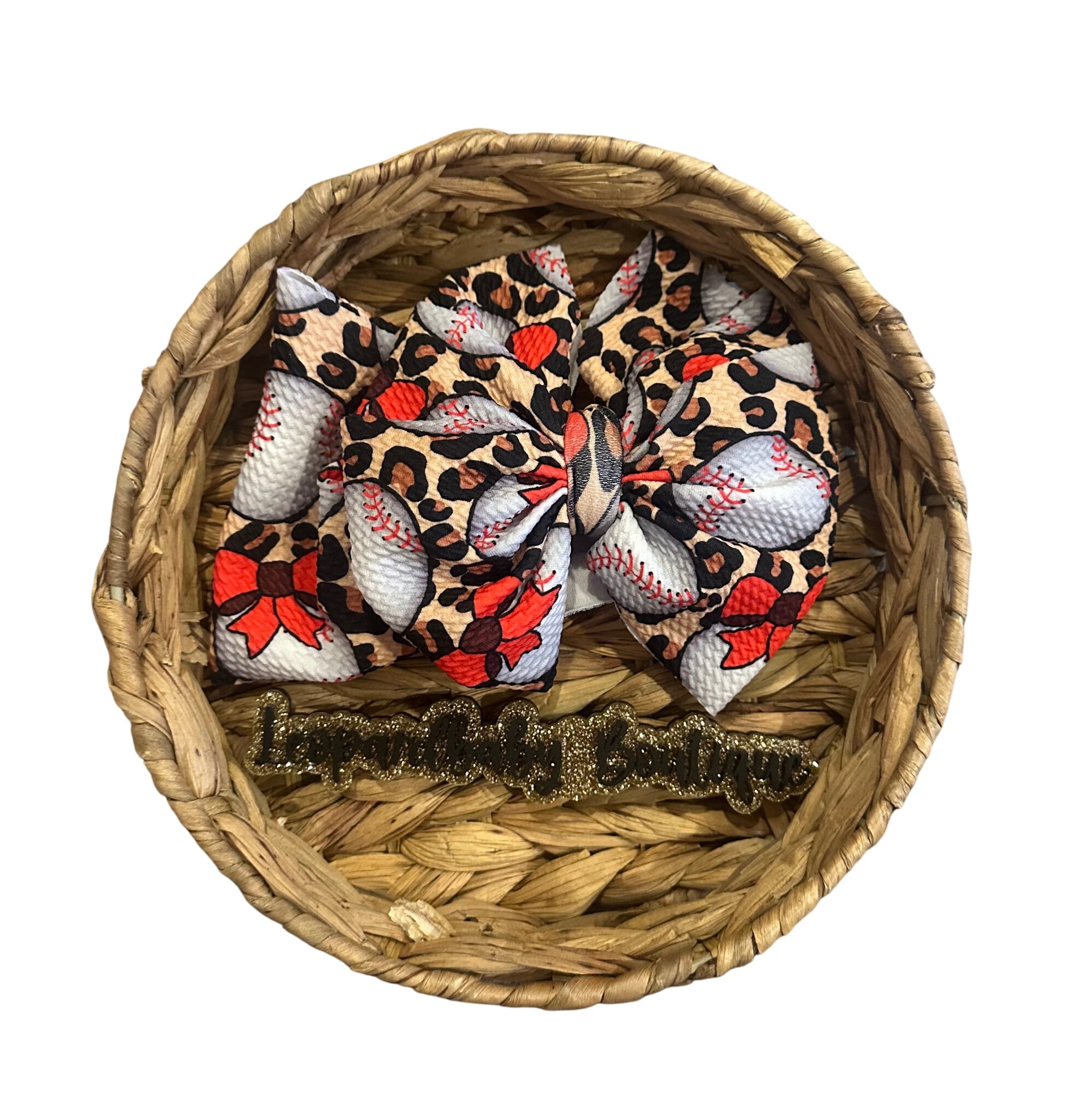 Leopard Baseball Messy Wrap