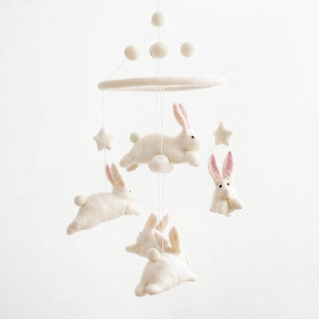 Felt Baby Mobile - Bunnies & Carrots