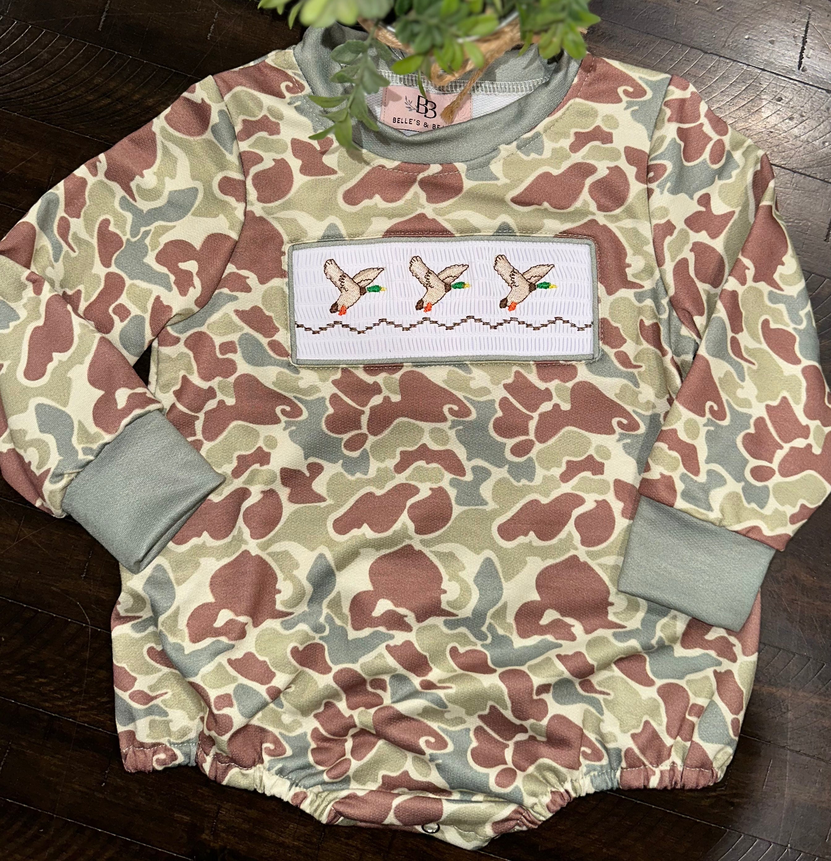 Smocked Mallard Camo Bubble