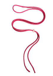 Thin Pink & Purple Cord Lanyard With Rose Quartz Bead Toggle