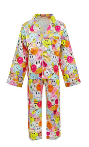 Tweenstyle By Stoopher - Hippie Smiles Silky Loungewear Set