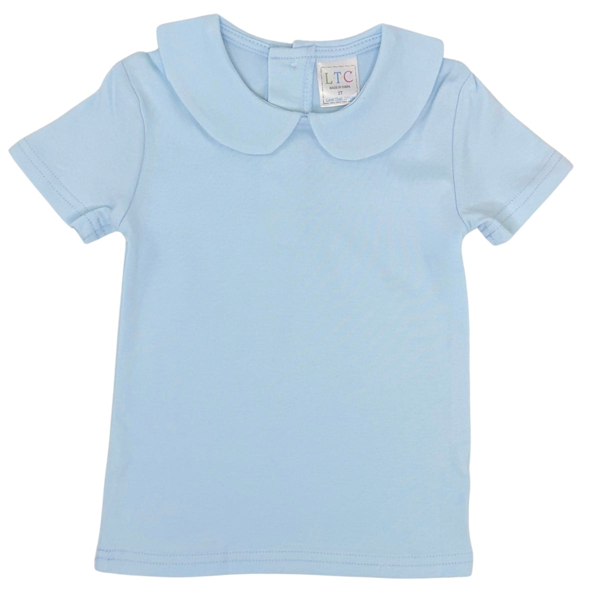 Unisex Short Sleeve Peter Pan Collar Shirt