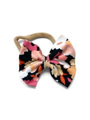 Cora Floral Nylon Bow
