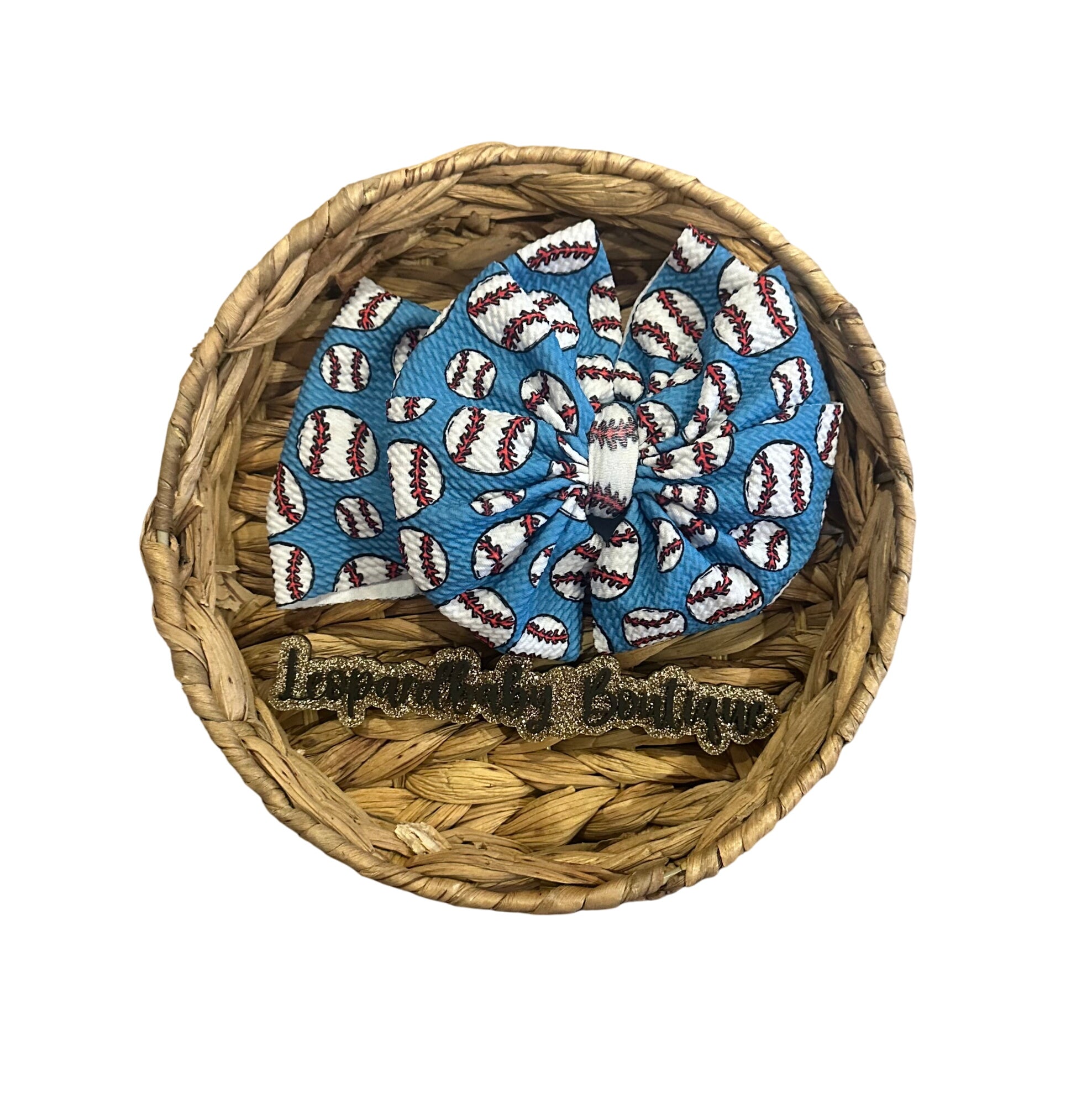 Blue Baseball Messy Wrap