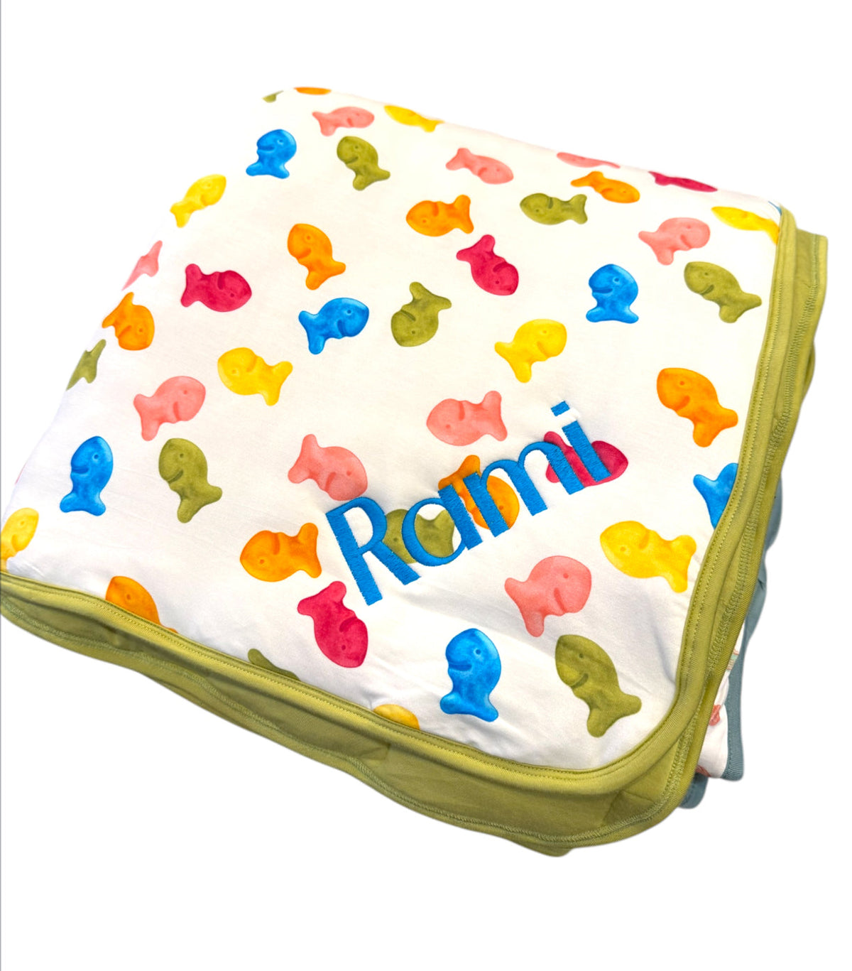 My First Snack: Personalized Toddler Blanket – Soft Bamboo Comfort