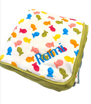 My First Snack: Personalized Toddler Blanket – Soft Bamboo Comfort