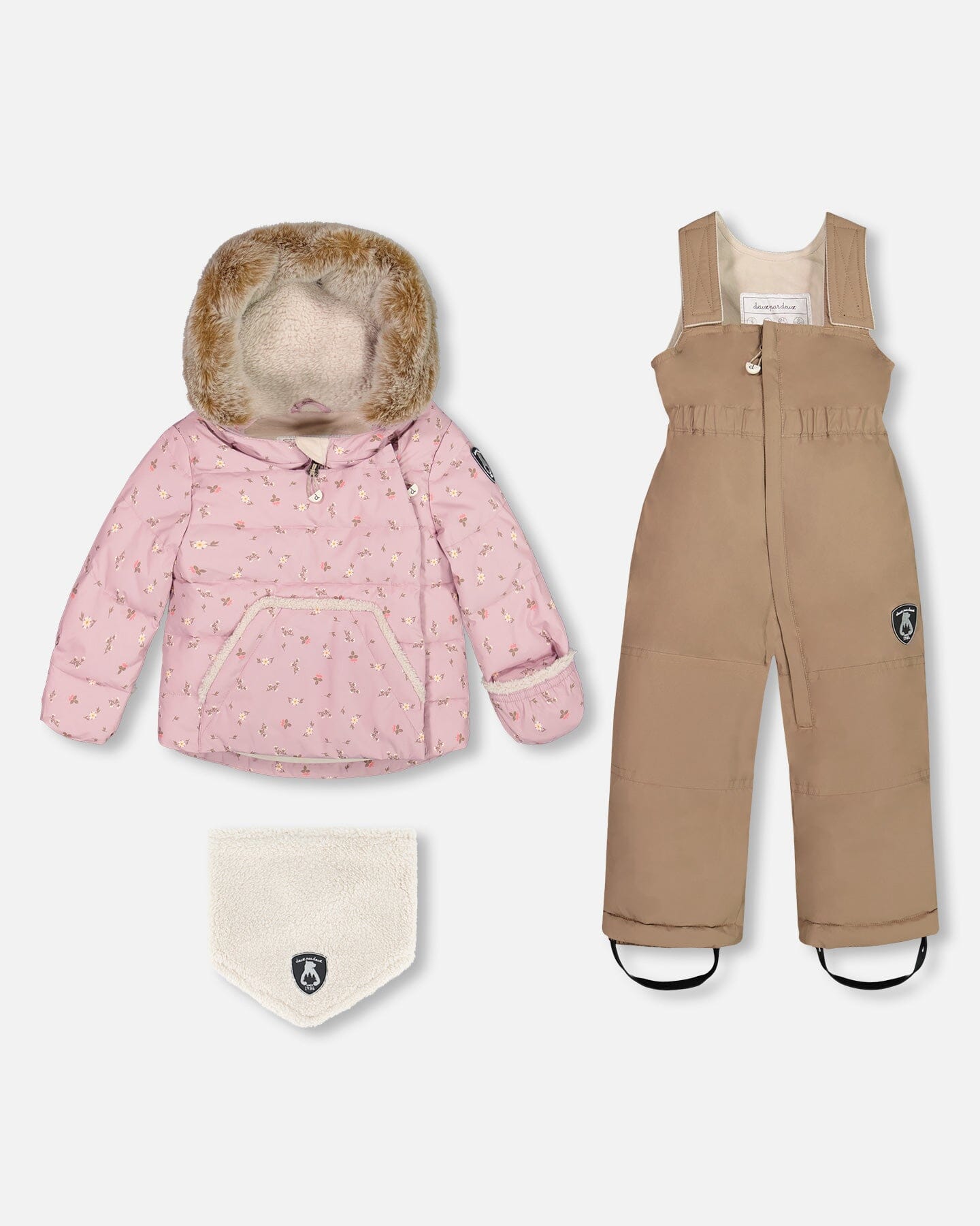 Two Piece Baby Snowsuit Rose Printed Mini Flowers by Deux par Deux