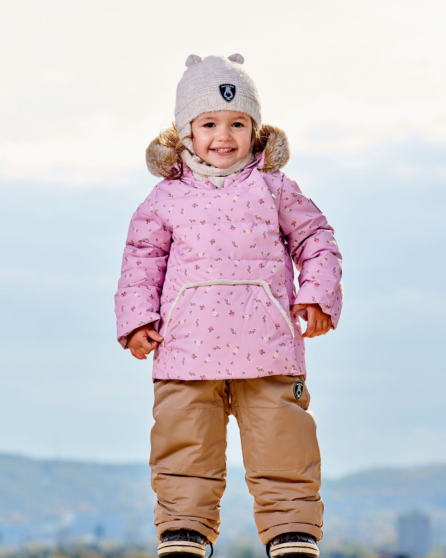 Two Piece Baby Snowsuit Rose Printed Mini Flowers by Deux par Deux