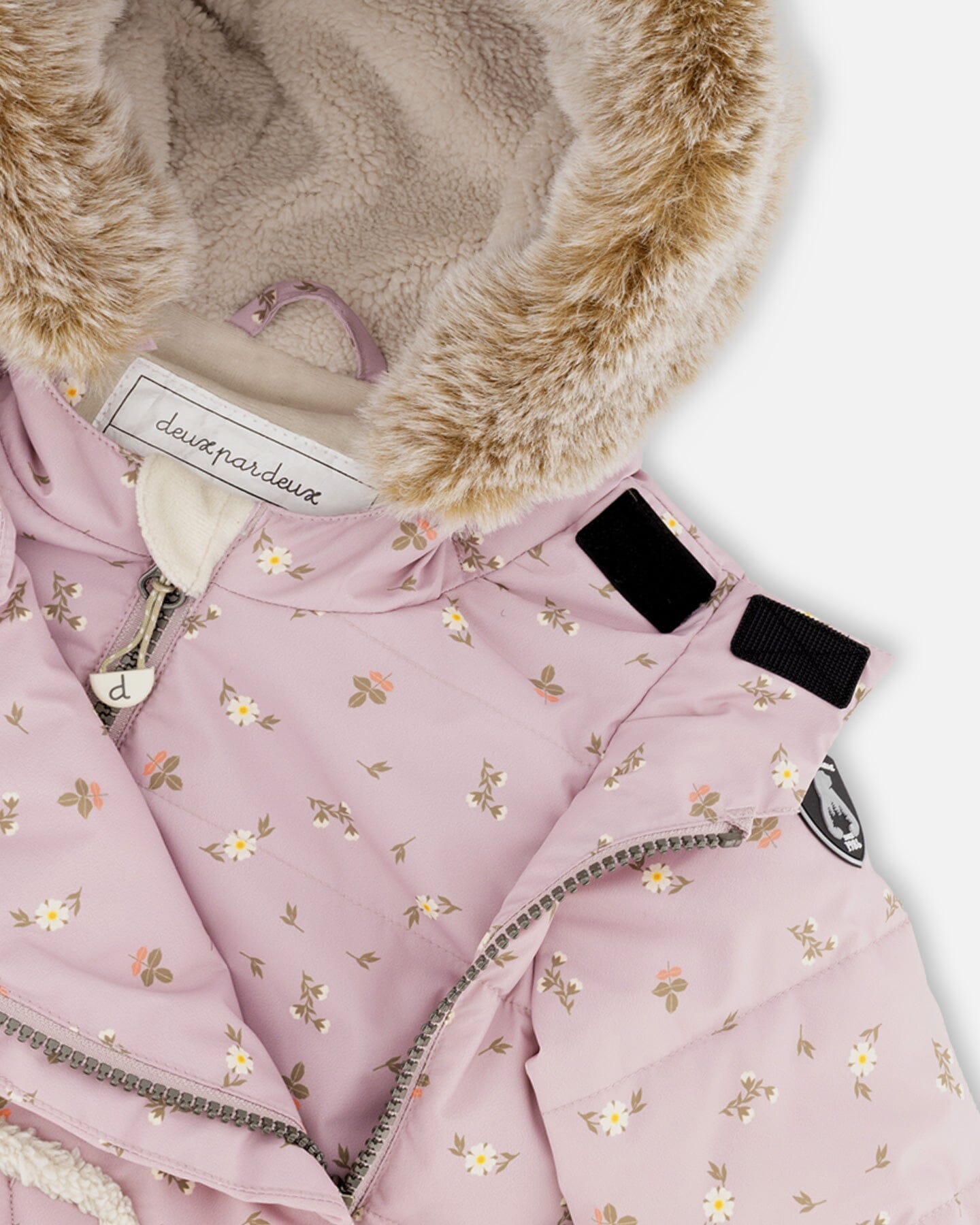 Two Piece Baby Snowsuit Rose Printed Mini Flowers by Deux par Deux