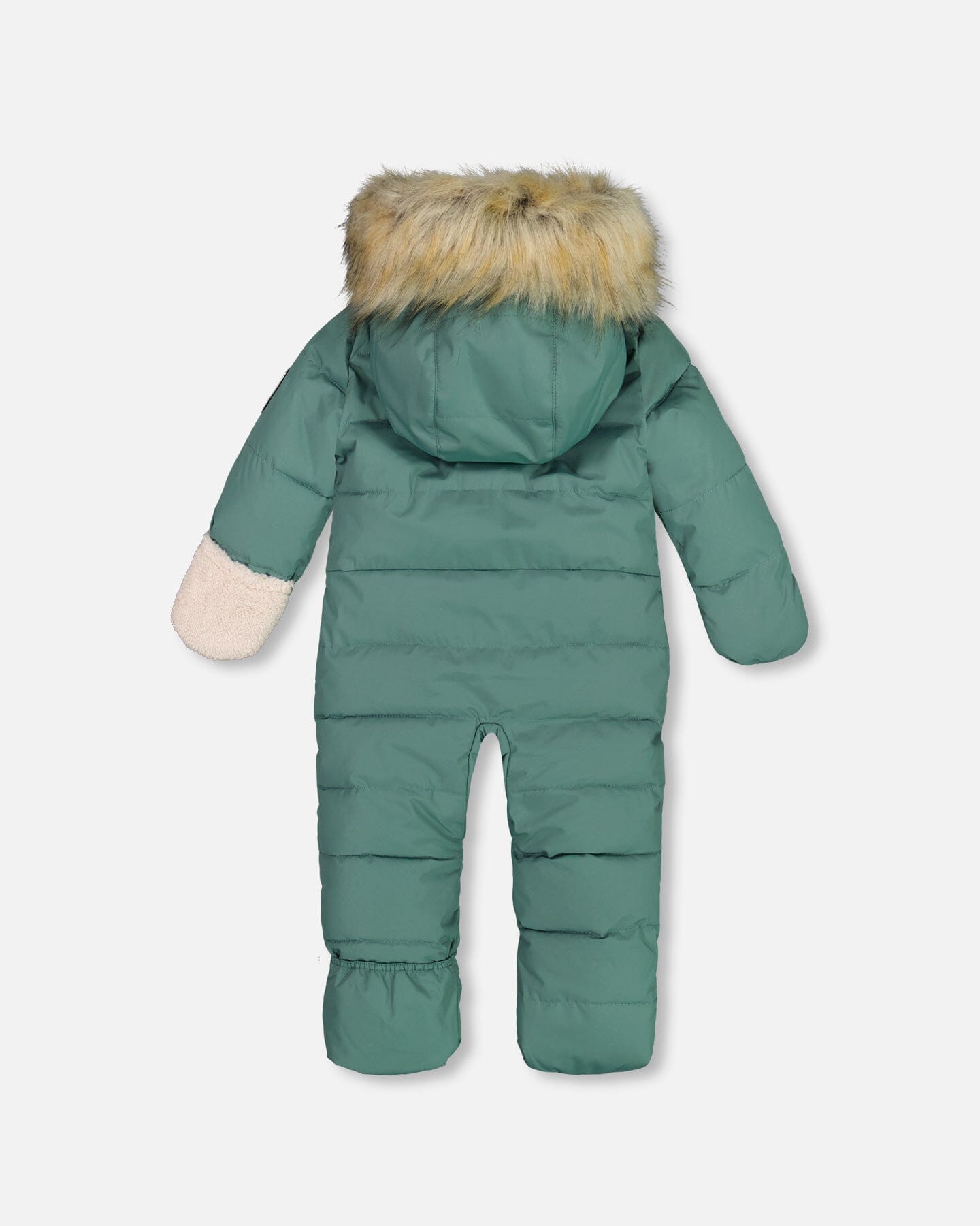 One Piece Baby Hooded Snowsuit Silver Pine Designed For Car Seat by Deux par Deux