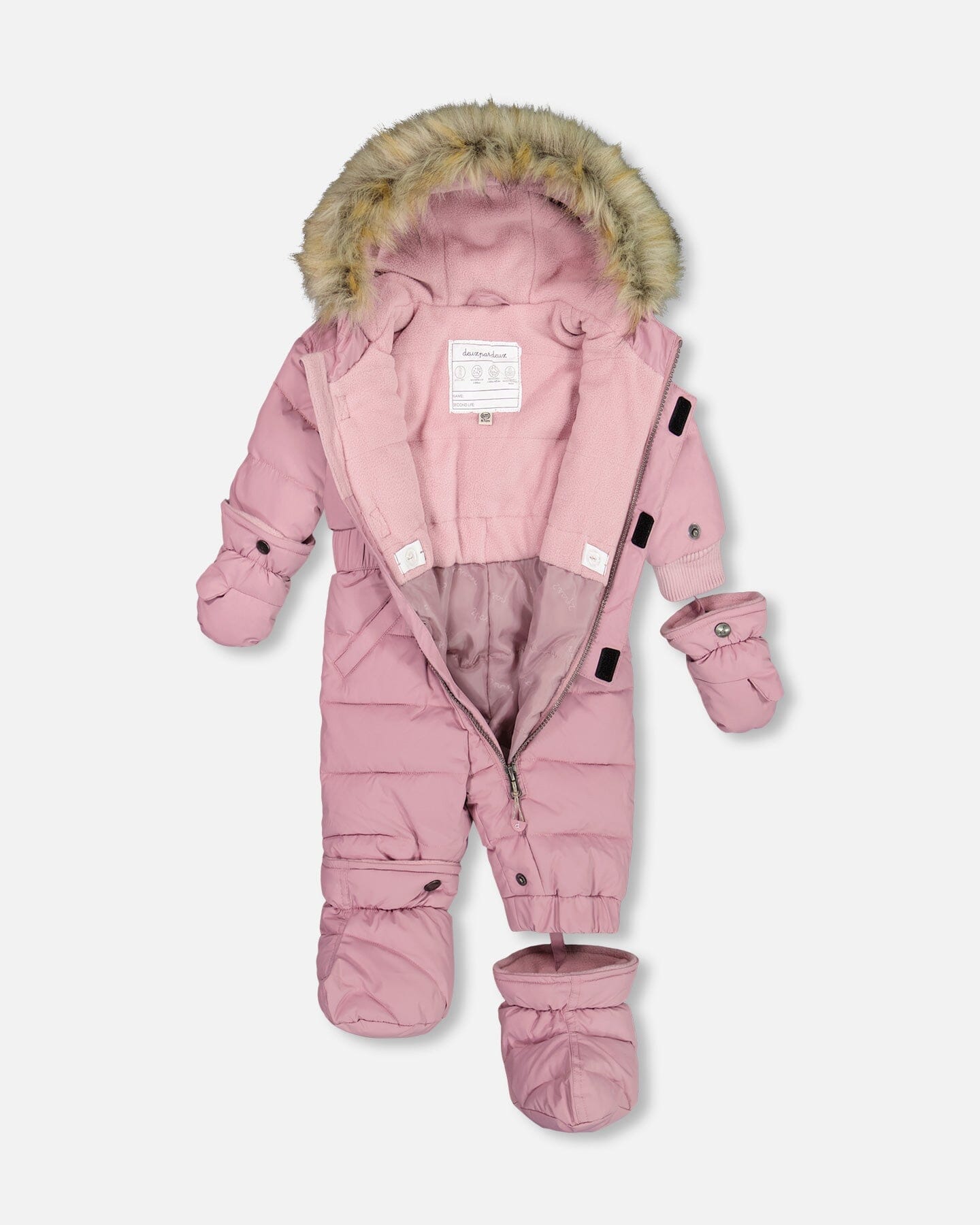 One Piece Baby Snowsuit Orchid by Deux par Deux