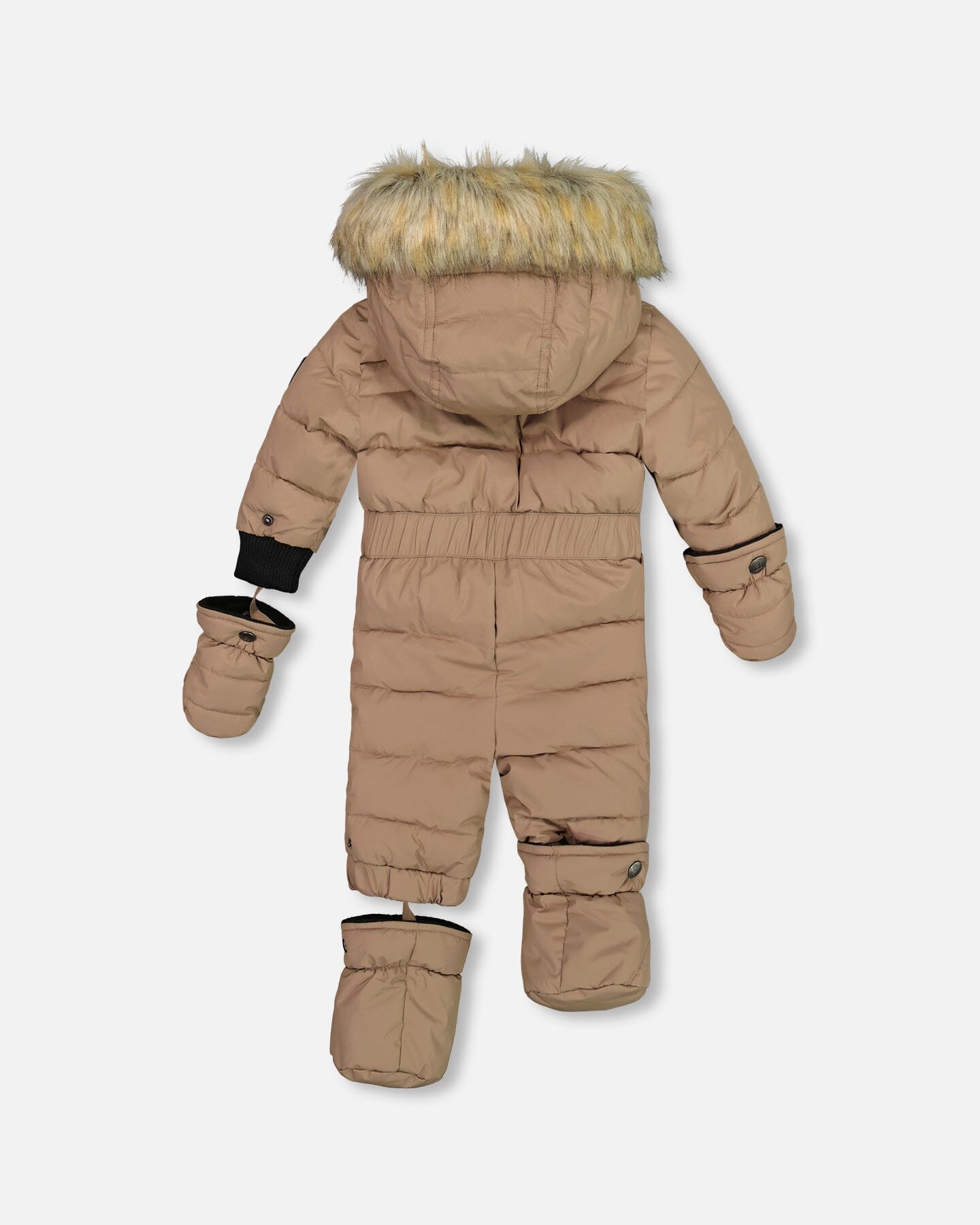 One Piece Baby Snowsuit Coffee by Deux par Deux