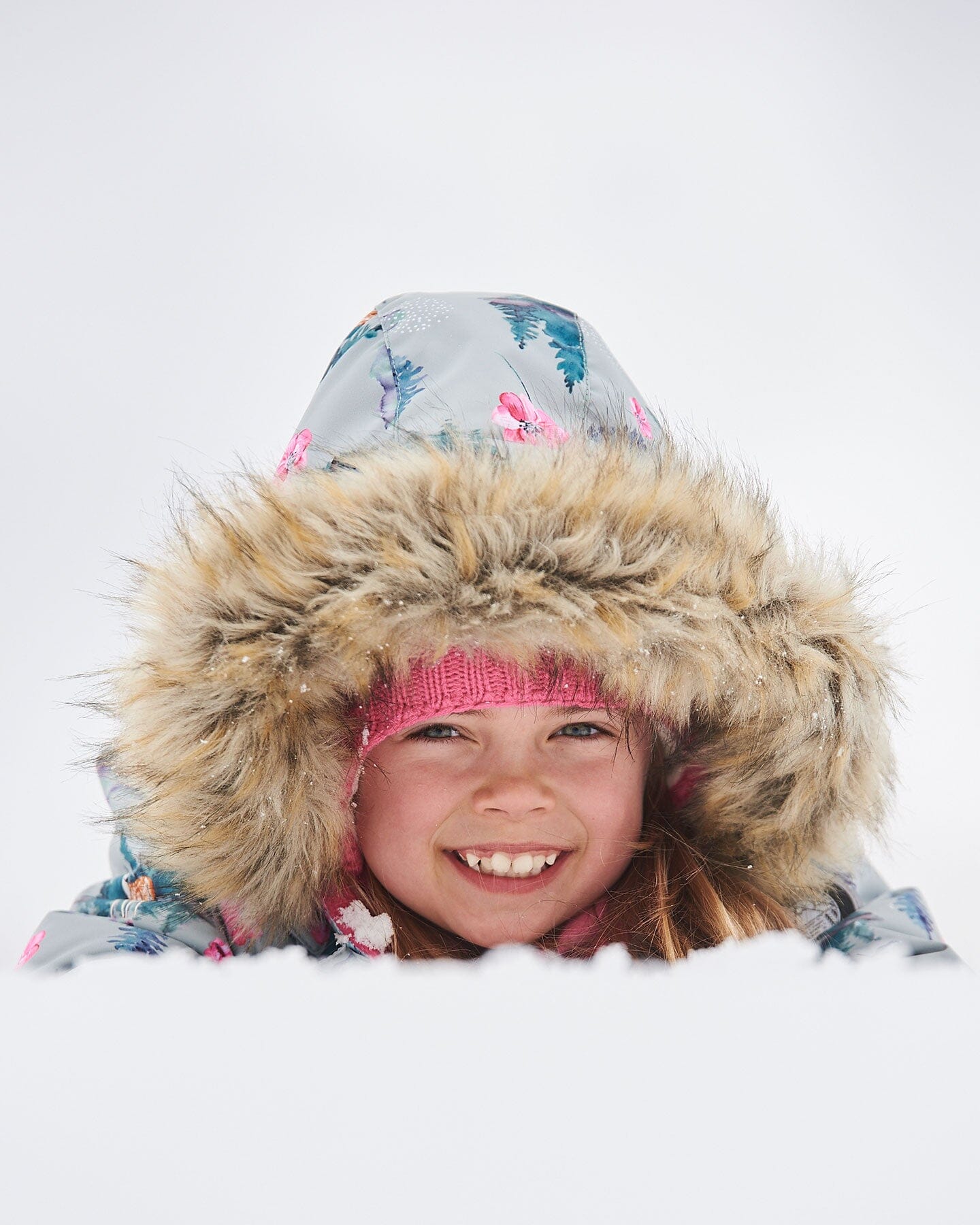 Two Piece Snowsuit Candy Pink Printed Deer by Deux par Deux