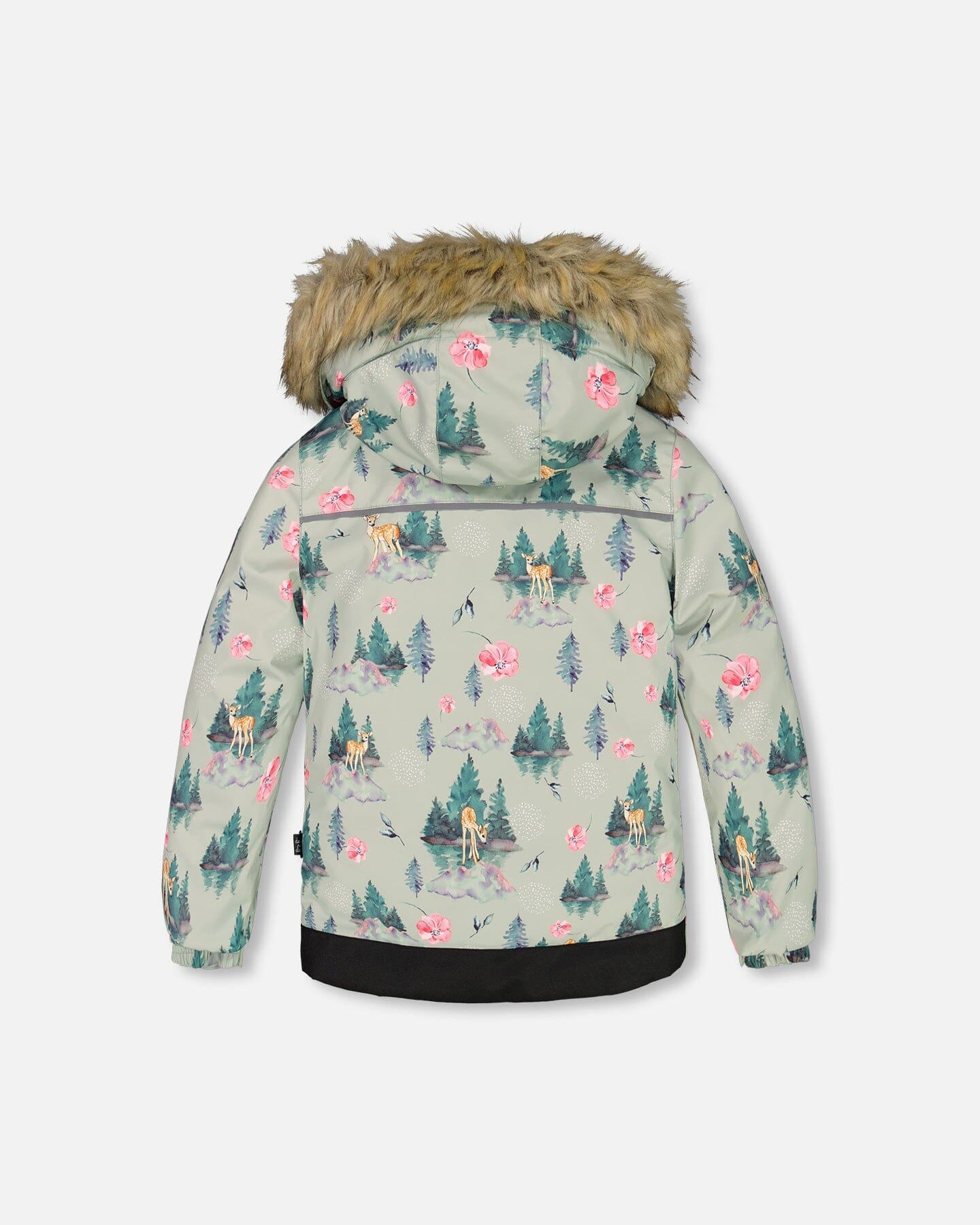 Two Piece Snowsuit Candy Pink Printed Deer by Deux par Deux