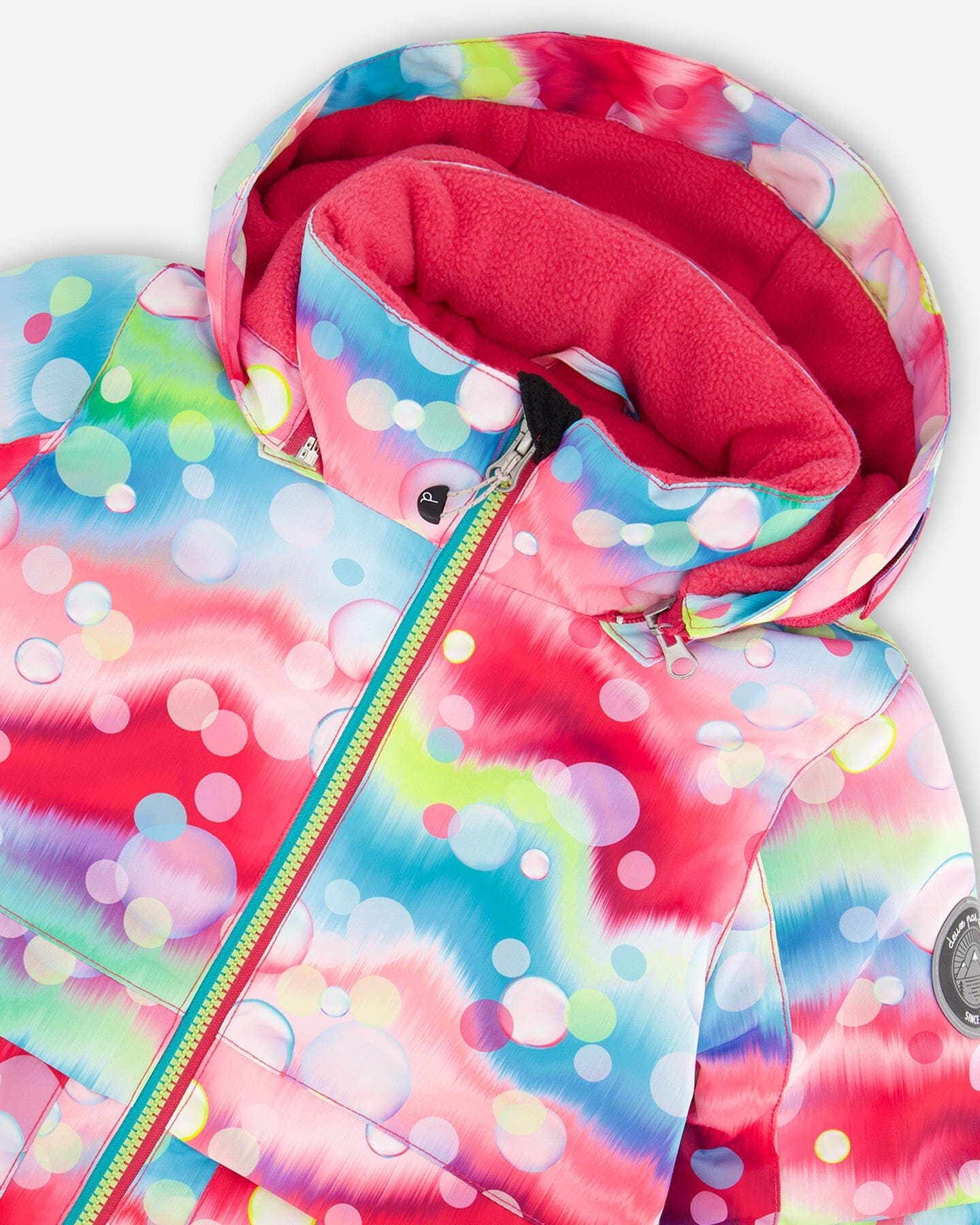 Two Piece Snowsuit Printed Bubbles And Lime by Deux par Deux