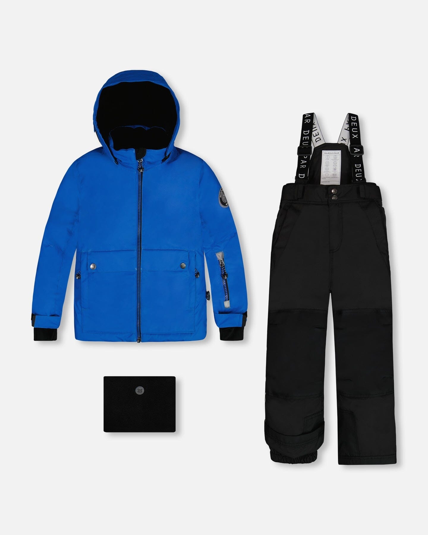 Two Piece Snowsuit Royal Blue And Black by Deux par Deux